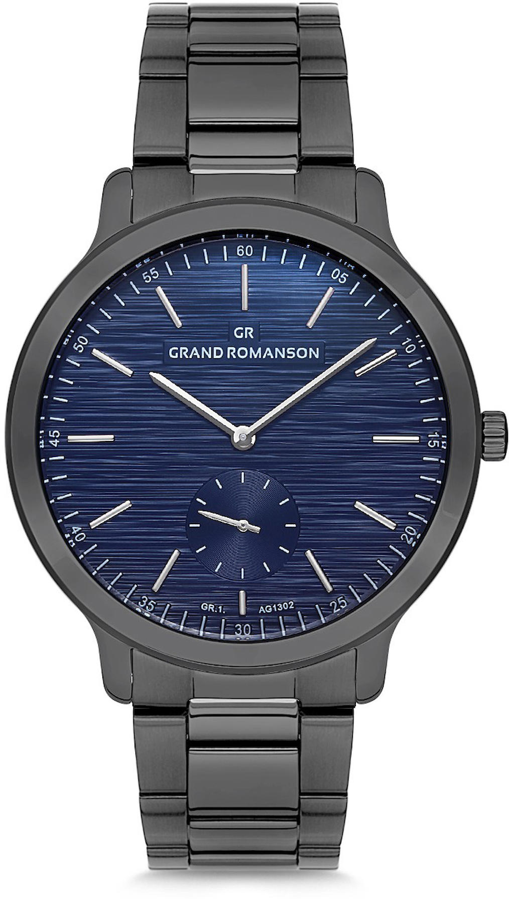 Romanson GR.1.AG1302.18 43 mm Füme Çelik Kordon Analog Kol Saati