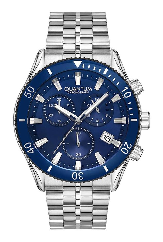 Quantum PWG1030.390 Takvimli 42 mm Çelik Kordon Analog Erkek Kol Saati