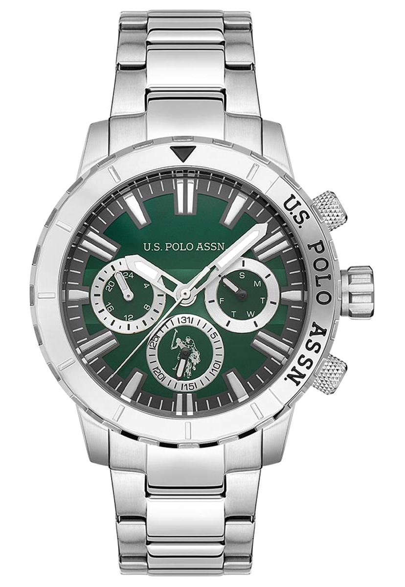 U.S. Polo Assn USPA1026-12 Takvimli 45 mm Çelik Kordon Analog Erkek Kol Saati