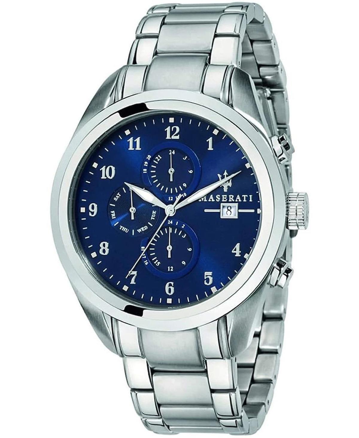 Maserati R8853112505 Takvimli 45 mm Çelik Kordon Analog Erkek Kol Saati