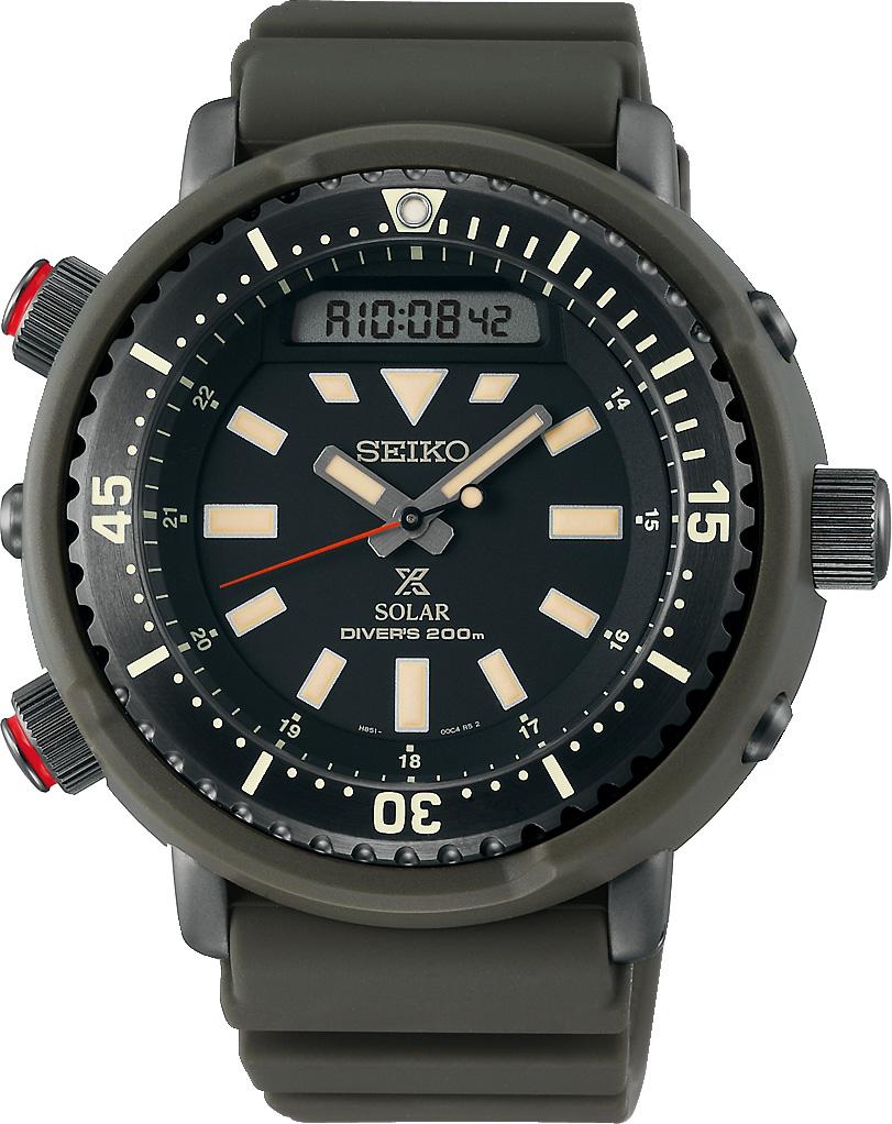 Seiko SNJ031P Takvimli 47.8 mm Yeşil Silikon Kordon Analog Erkek Kol Saati