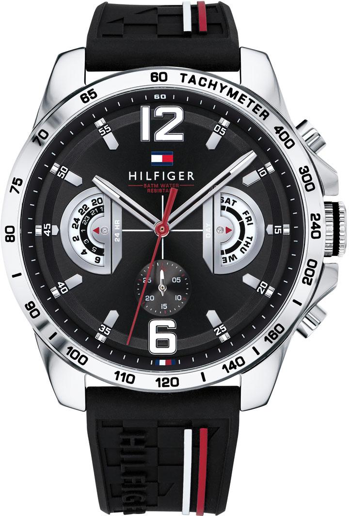 Tommy Hilfiger TH1791473 Takvimli 46 mm Siyah Silikon Kordon Analog Kol Saati
