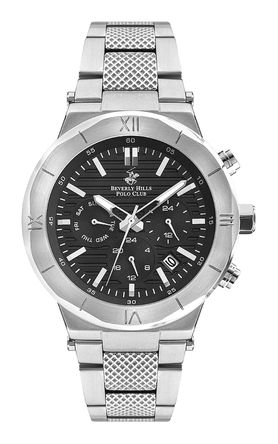 Beverly Hills Polo Club BP3217X350 Takvimli 41-45 mm Metal Kordon Analog Erkek Kol Saati