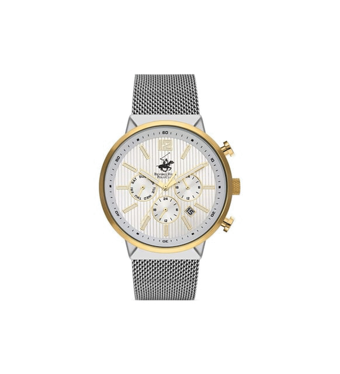 Beverly Hills Polo Club BH960404E Takvimli 43 mm Çelik Kordon Analog Erkek Kol Saati