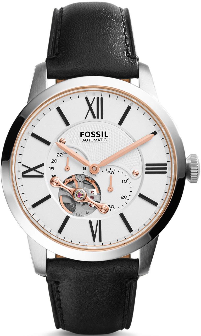 Fossil ME3104 44 mm Siyah Deri Kordon Analog Kol Saati