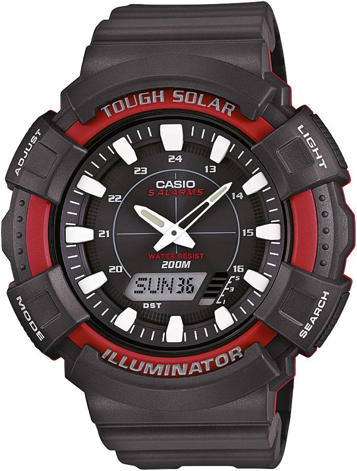 Casio AD-S800WH-4A Takvimli 51 mm Gri Silikon Kordon Analog Kol Saati