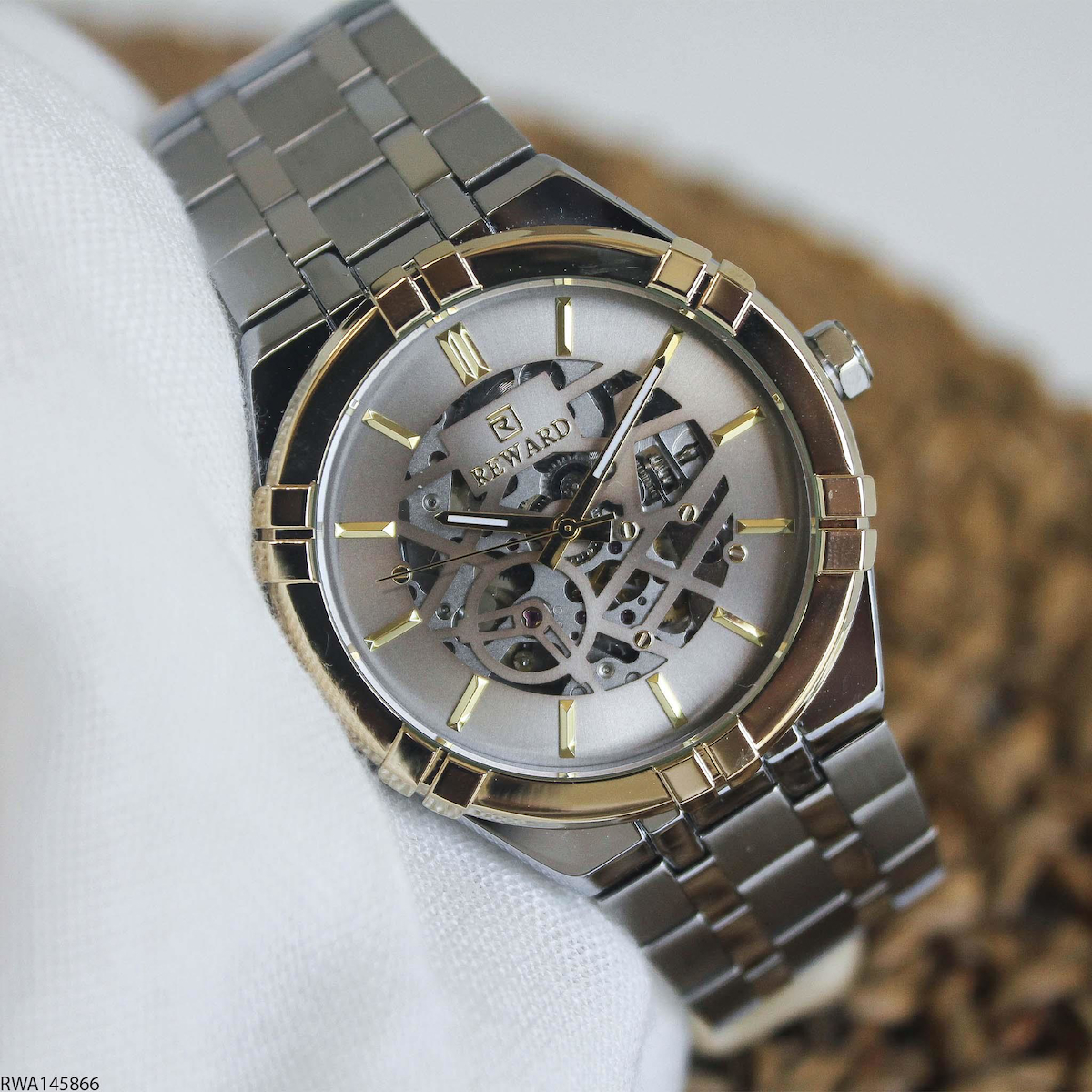 Reward RWA145866 42 mm Altın-Çelik Kordon Analog Erkek Kol Saati