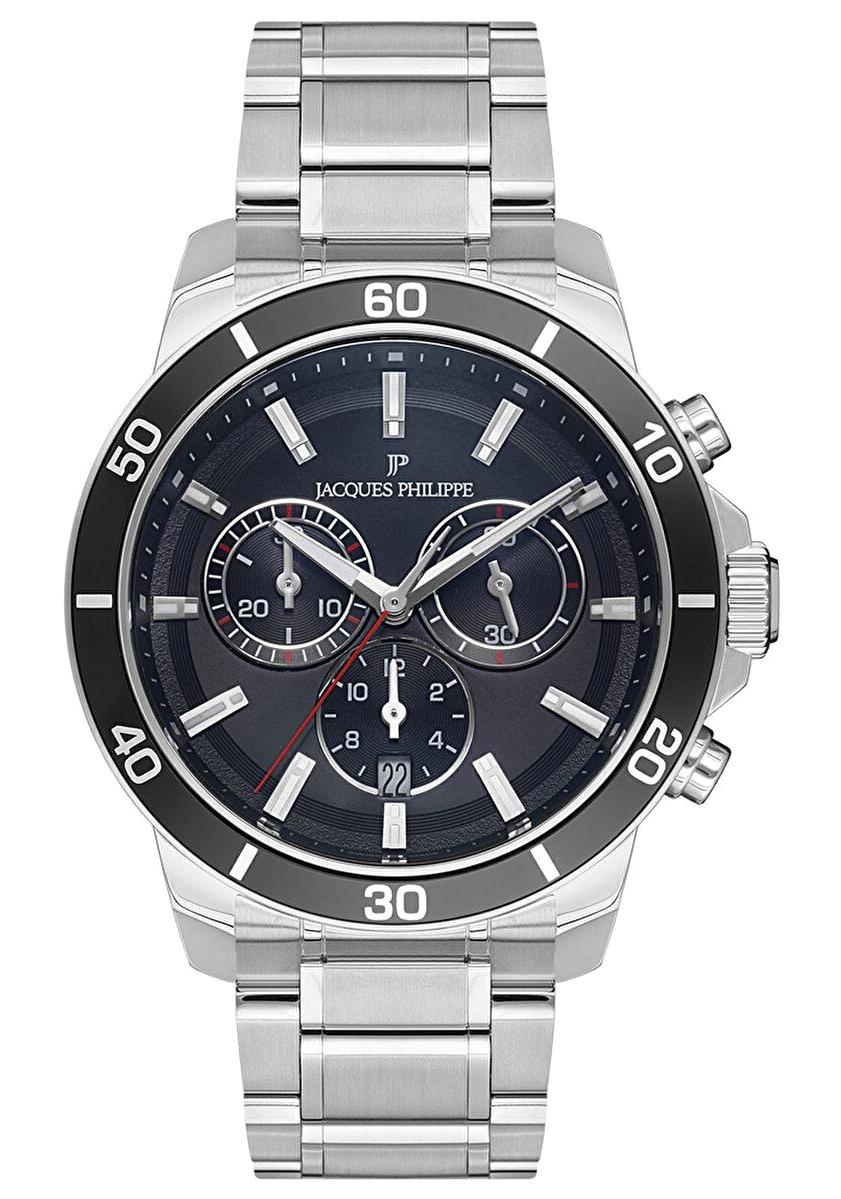 Jacques Philippe JPQGC151316 Takvimli 44 mm Çelik Kordon Analog Erkek Kol Saati