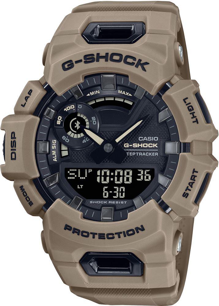 Casio GBA-900UU-5A Takvimli 39 mm Kahverengi Silikon Kordon Analog Kol Saati