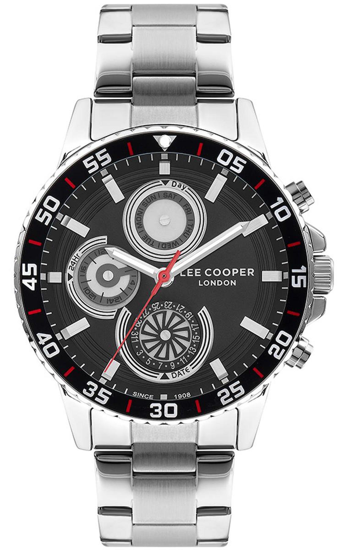 Lee Cooper LC07636.350 Takvimli Metal Kordon Analog Erkek Kol Saati