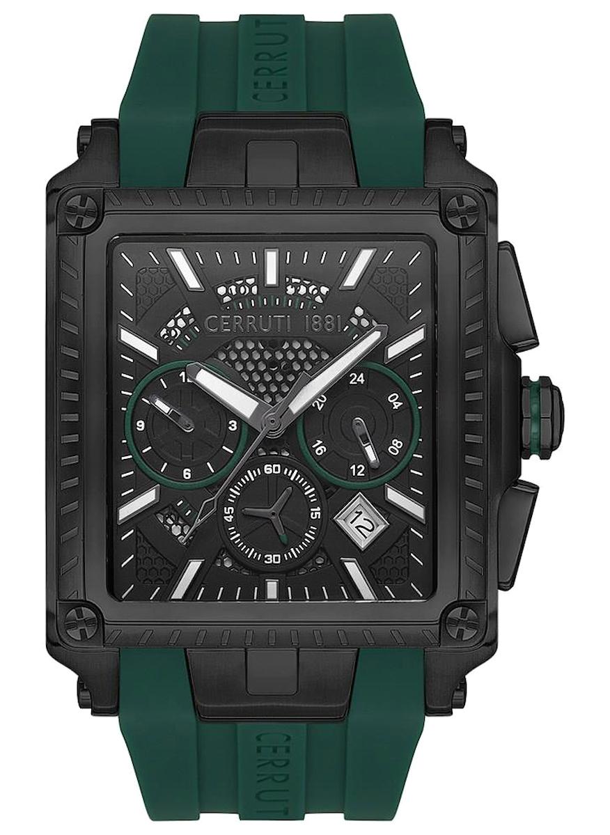 Cerruti 1881 CIWGQ0037603 Takvimli Yeşil Çelik Kordon Analog Erkek Kol Saati