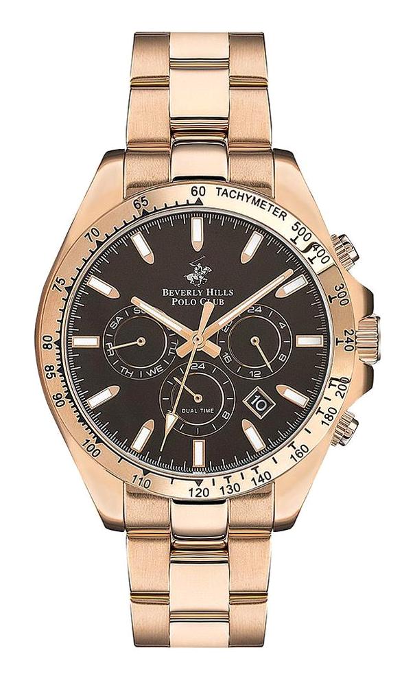 Beverly Hills Polo Club BP3127X440 Takvimli 42 mm Rose Gold Çelik Kordon Analog Erkek Kol Saati