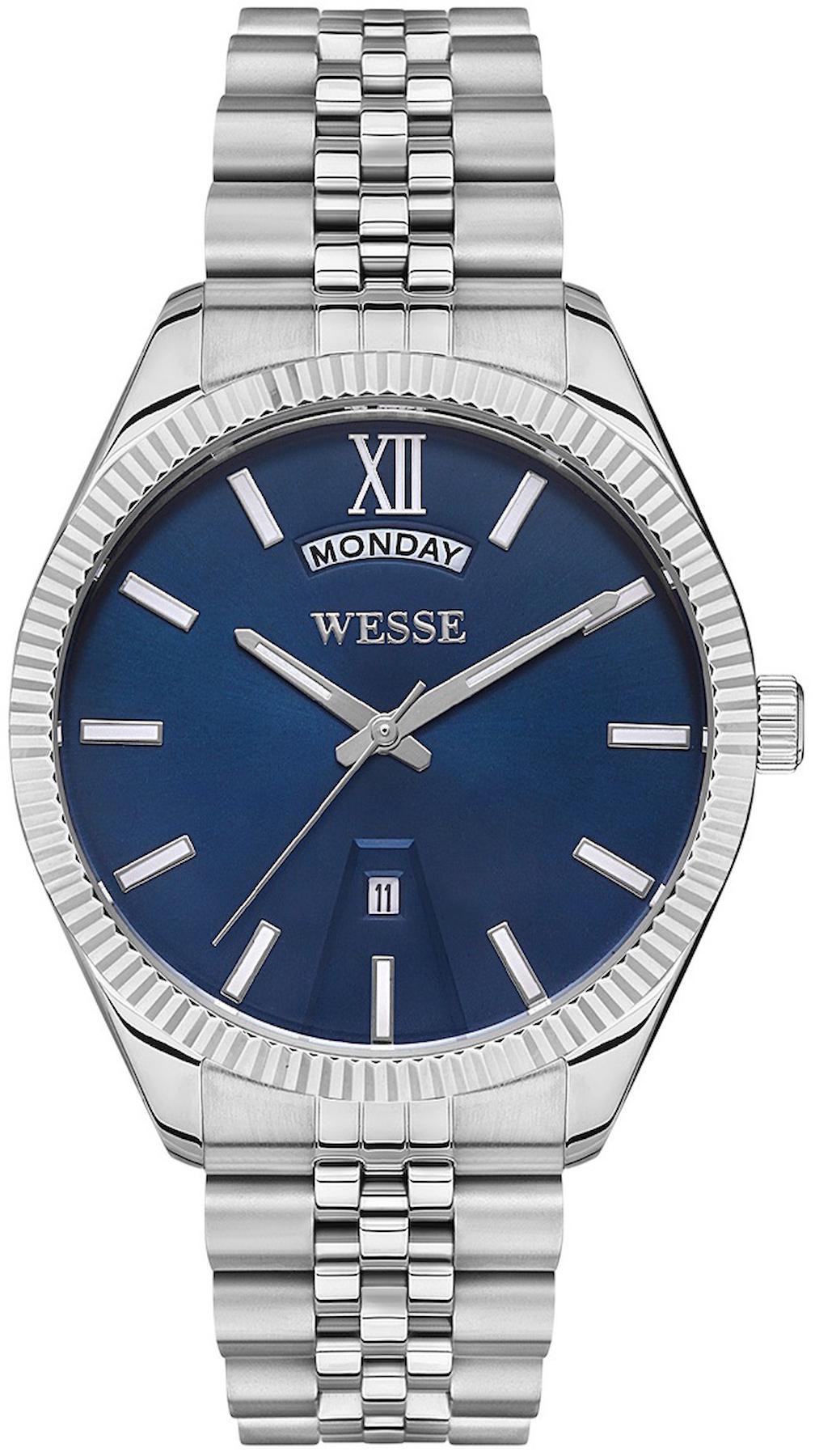 Wesse WWG207302 Takvimli 42 mm Çelik Kordon Analog Erkek Kol Saati