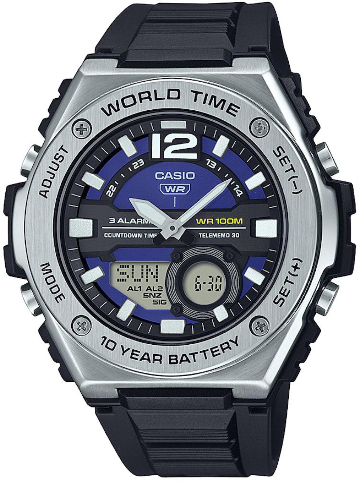 Casio MWQ-100-2AVDF Takvimli Siyah Plastik Kordon Analog Erkek Kol Saati