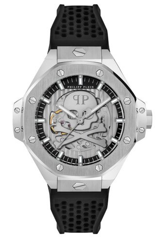 Philipp Plein PWPFA0124 46-50 mm Siyah Silikon Kordon Analog Erkek Kol Saati