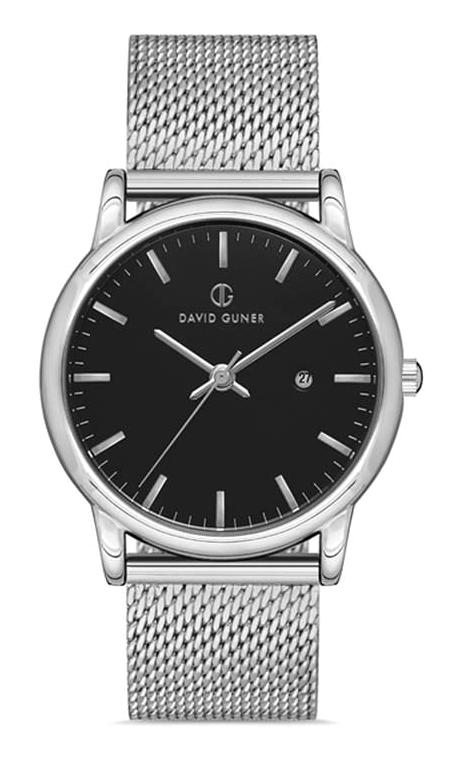 David Guner DG-8207GC-A2 Takvimli 42 mm Çelik Kordon Analog Kol Saati