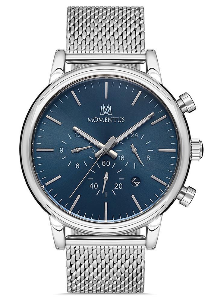 Momentus CC235S-11SS Takvimli 44 mm Çelik Kordon Analog Kol Saati