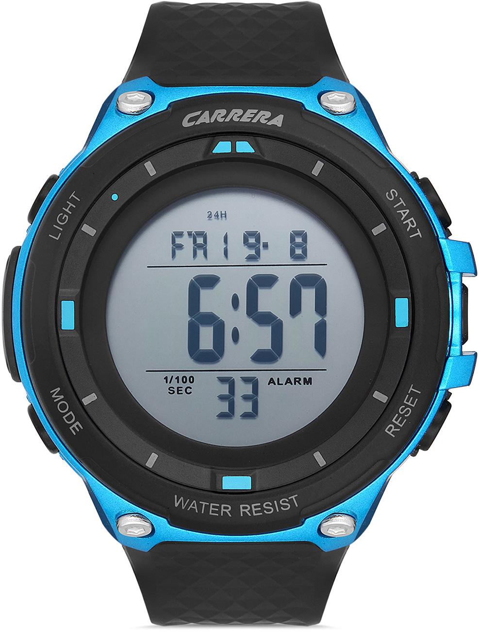 Carrera CRR-M14SK41-DI01B Takvimli 57 mm Siyah Silikon Kordon Dijital Kol Saati