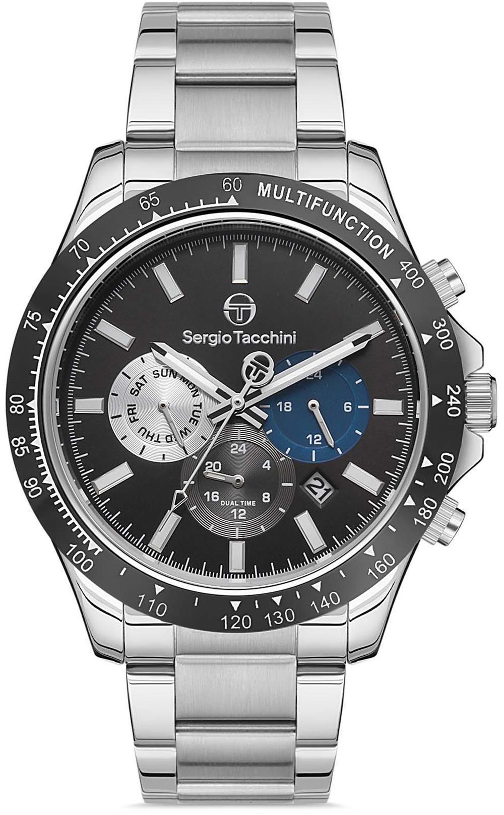 Sergio Tacchini ST.1.10241.1 Takvimli 44 mm Çelik Kordon Analog Erkek Kol Saati