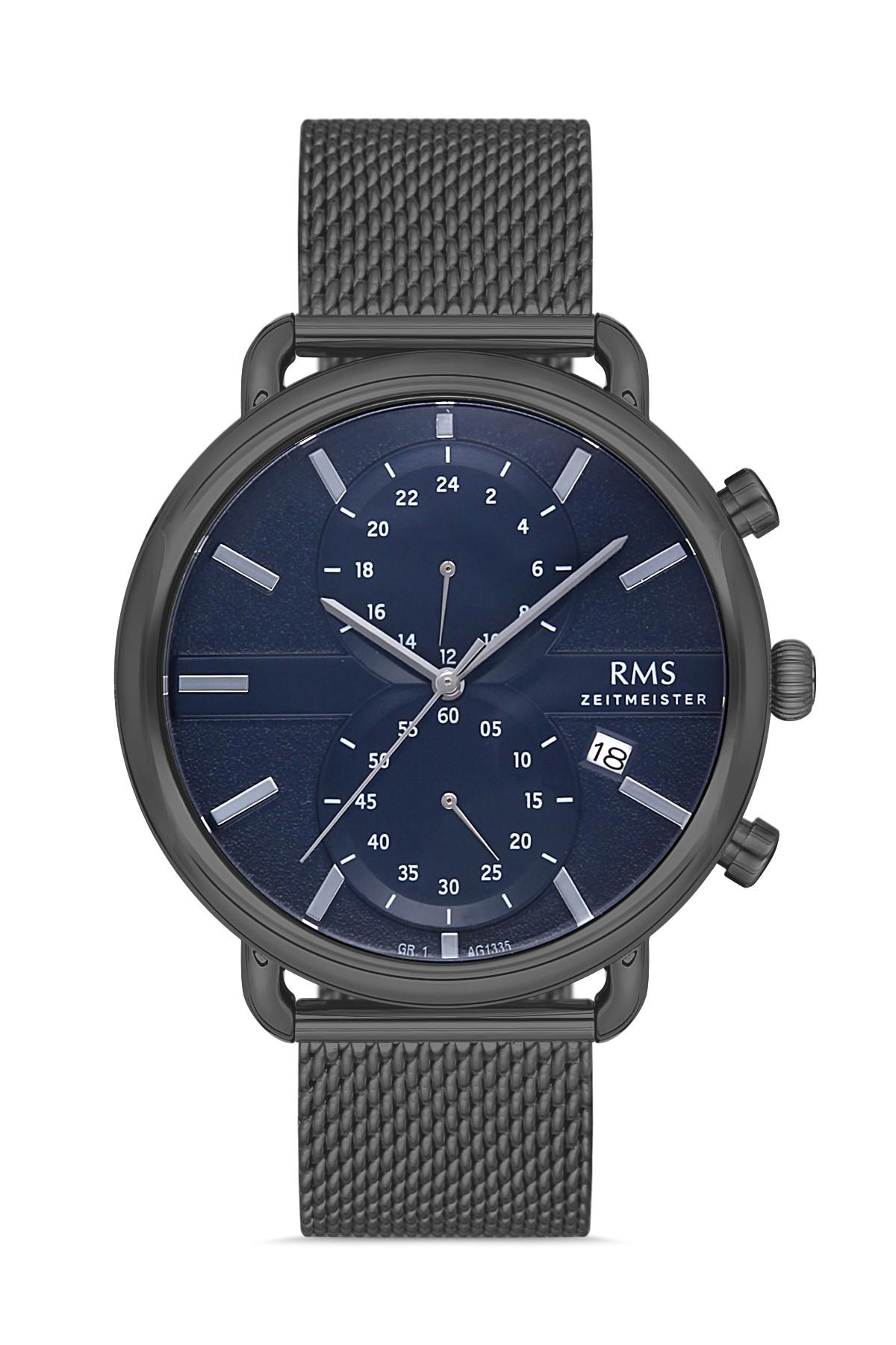 Romanson GR.1.AG1335.05 Takvimli 42 mm Siyah Metal Kordon Analog Erkek Kol Saati