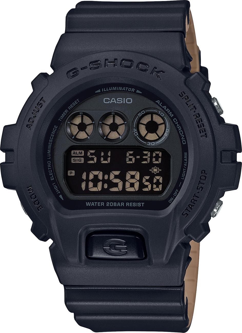 Casio DW-6900LU-1D Takvimli 50 mm Siyah Silikon Kordon Dijital Kol Saati