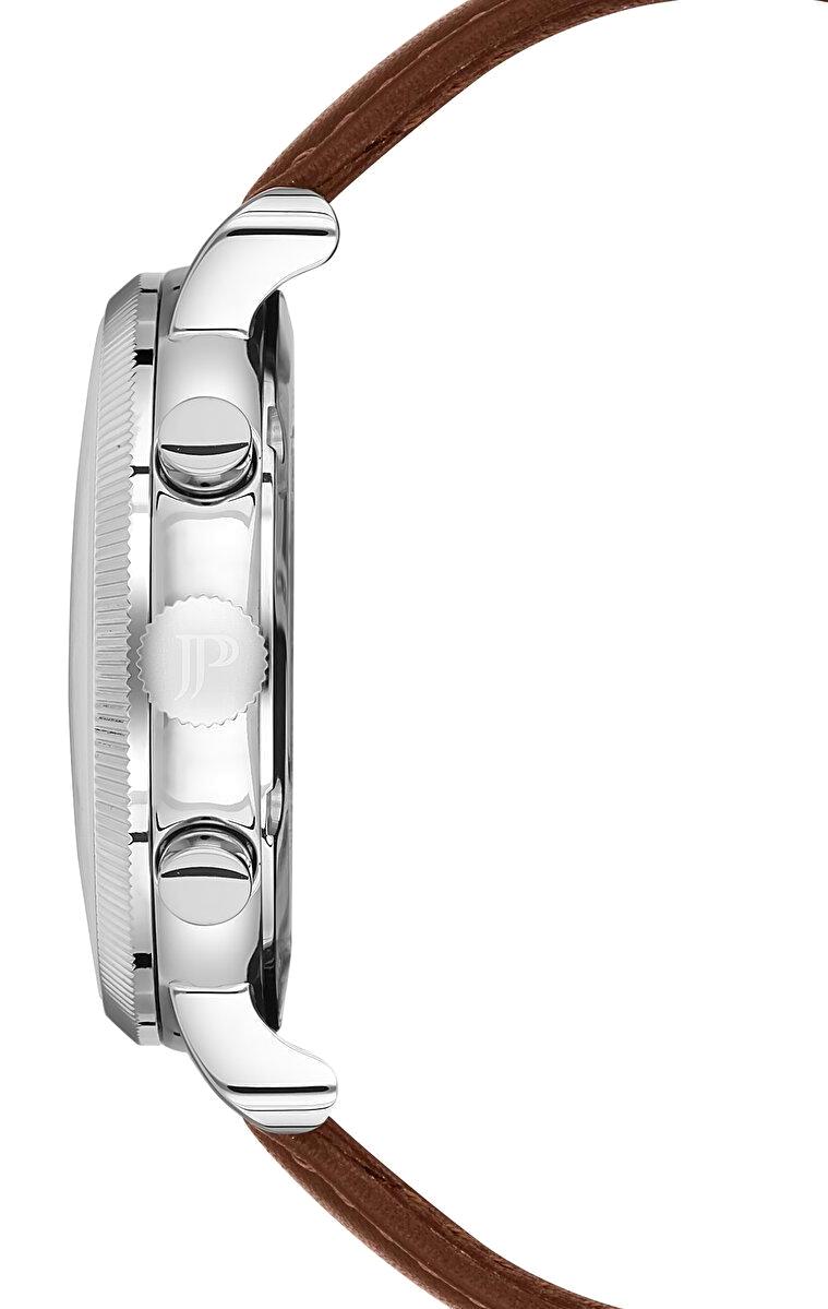 Jacques Philippe JPQGC191121 Pusulalı Takvimli 44 mm Kahverengi Deri Kordon Analog Erkek Kol Saati
