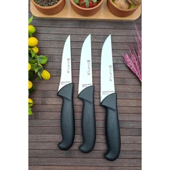Lazbisa Sürmene Profosyonel 3 Parça Mutfak Bıçak Seti Et Ekmek Sebze Meyve Bıçağı