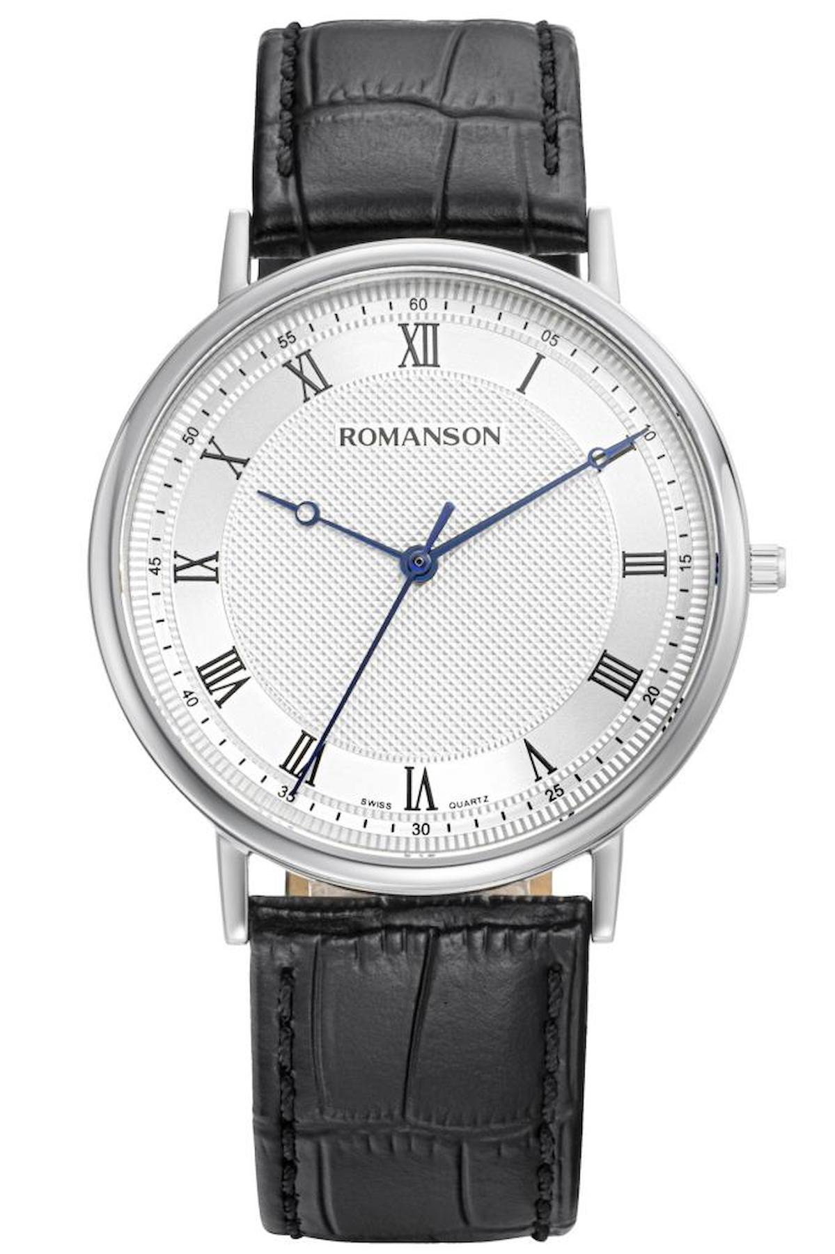 Romanson TL2003MMBWA15U 40 mm Siyah Deri Kordon Analog Erkek Kol Saati