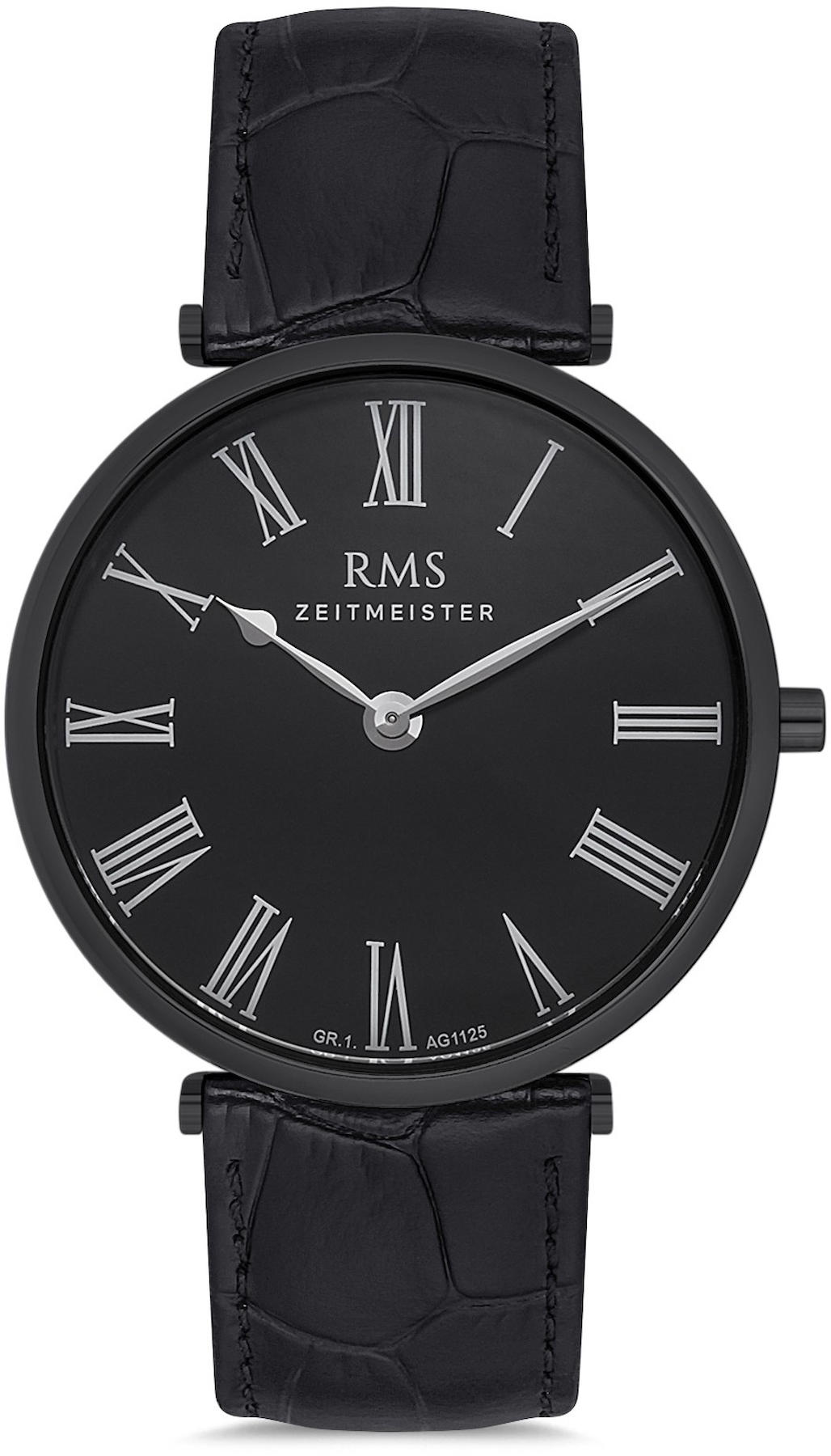 Romanson GR.1.AG1125.10 40 mm Siyah Deri Kordon Analog Kol Saati