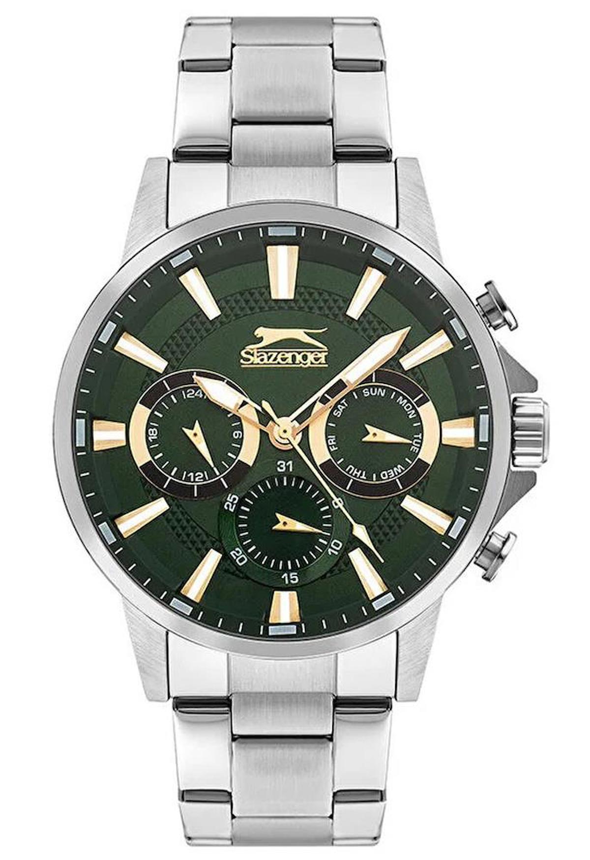 Slazenger SL.09.2199.2.04 Takvimli 46-50 mm Çelik Kordon Analog Erkek Kol Saati