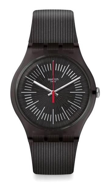 Swatch SUOB178 Takvimli Siyah Silikon Kordon Analog Erkek Kol Saati