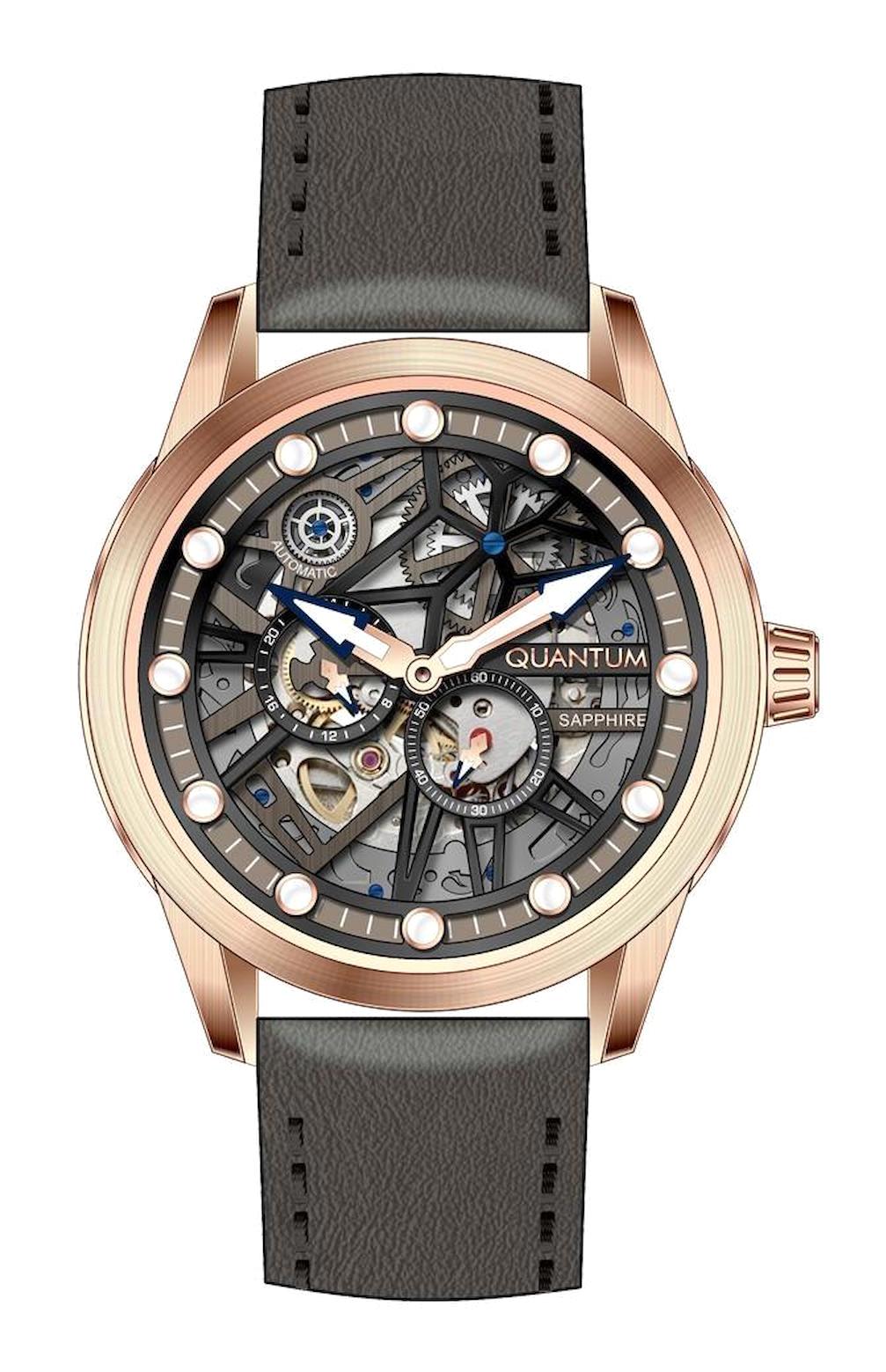 Quantum QMG1120.455 46-50 mm Yeşil Deri Kordon Analog Erkek Kol Saati
