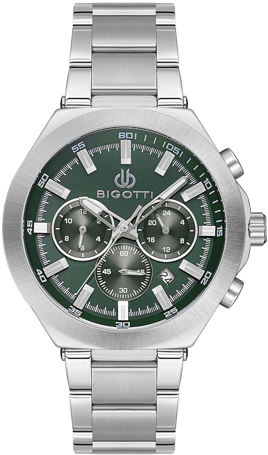 Bigotti BG.1.10546-4 Takvimli 45 mm Çelik Kordon Analog Kol Saati