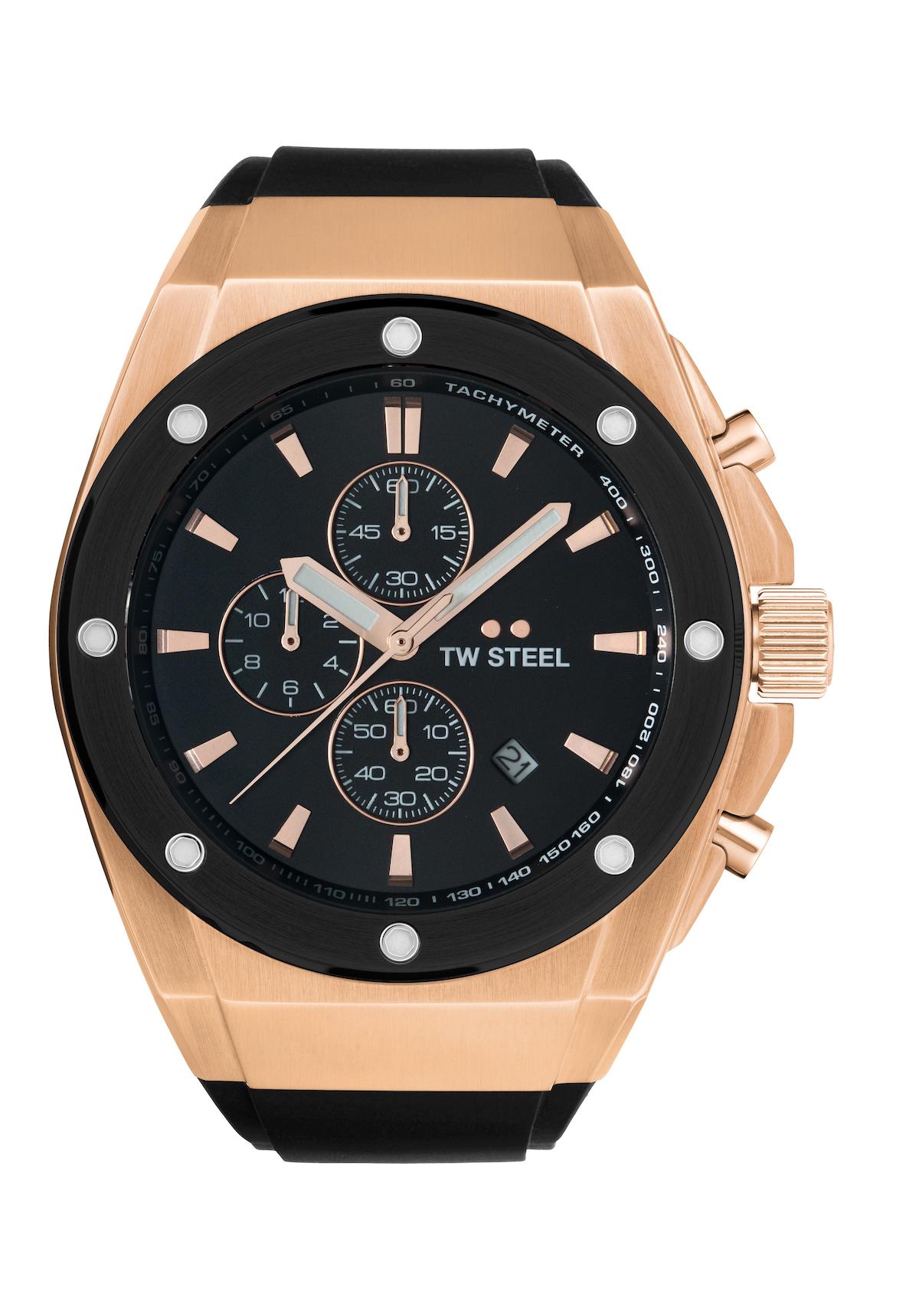 Tw Steel TW-CE4103 Takvimli 44 mm Siyah Silikon Kordon Analog Erkek Kol Saati