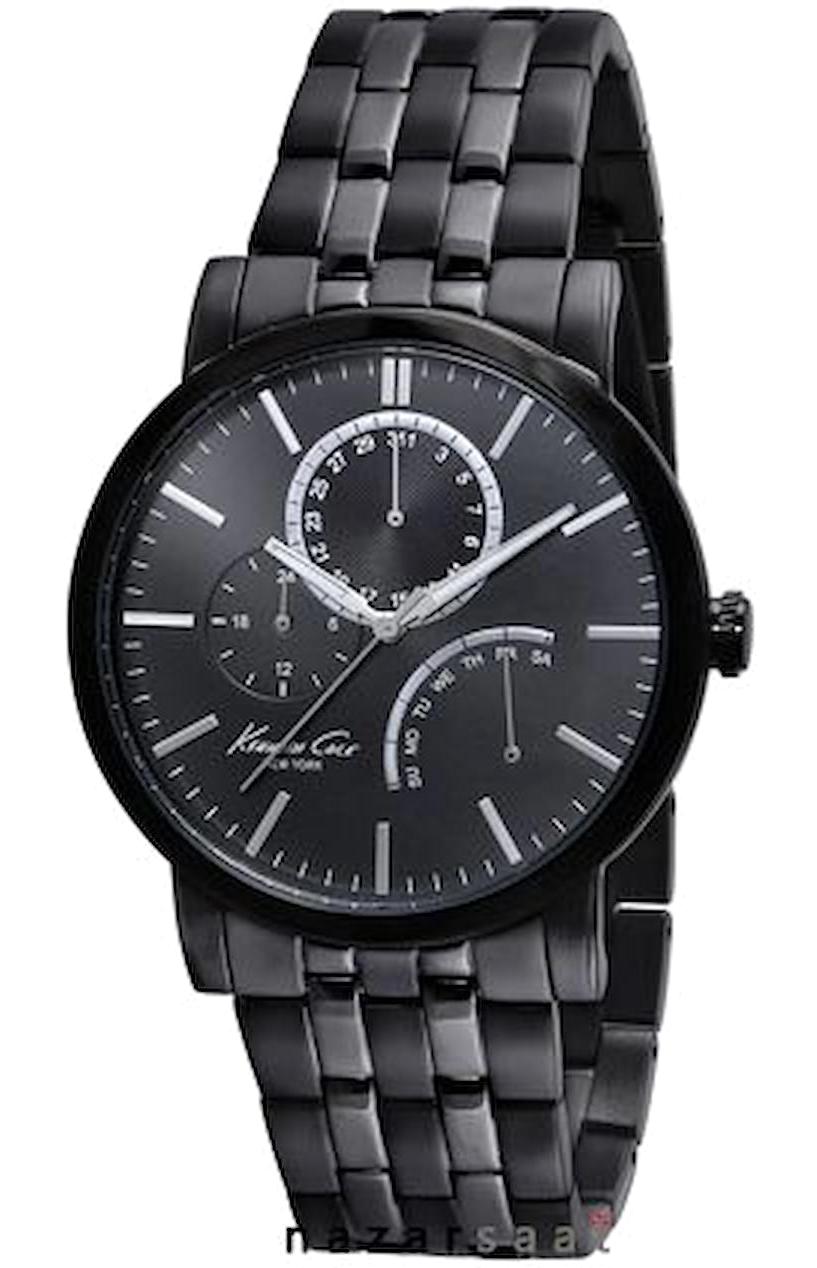 Kenneth Cole KC9238 Takvimli 44 mm Siyah Metal Kordon Analog Erkek Kol Saati