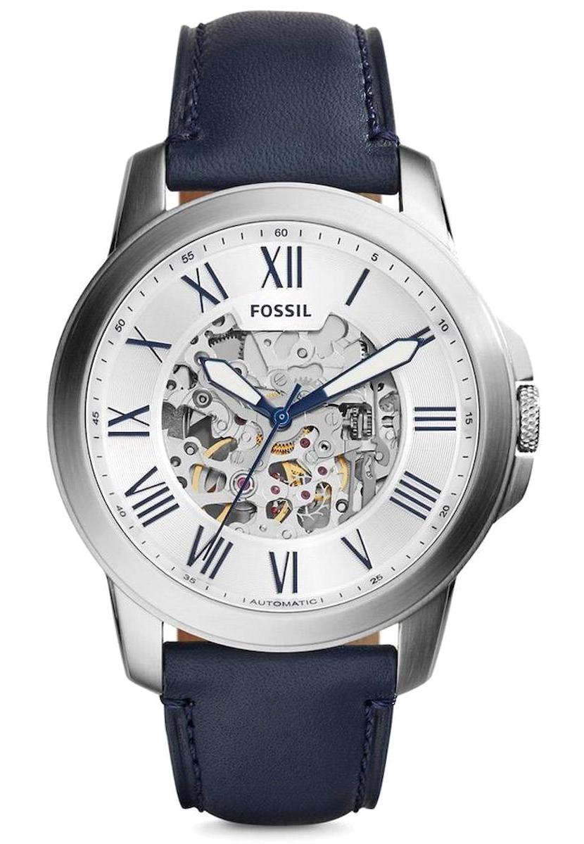 Fossil ME3111 44 mm Lacivert Deri Kordon Analog Erkek Kol Saati