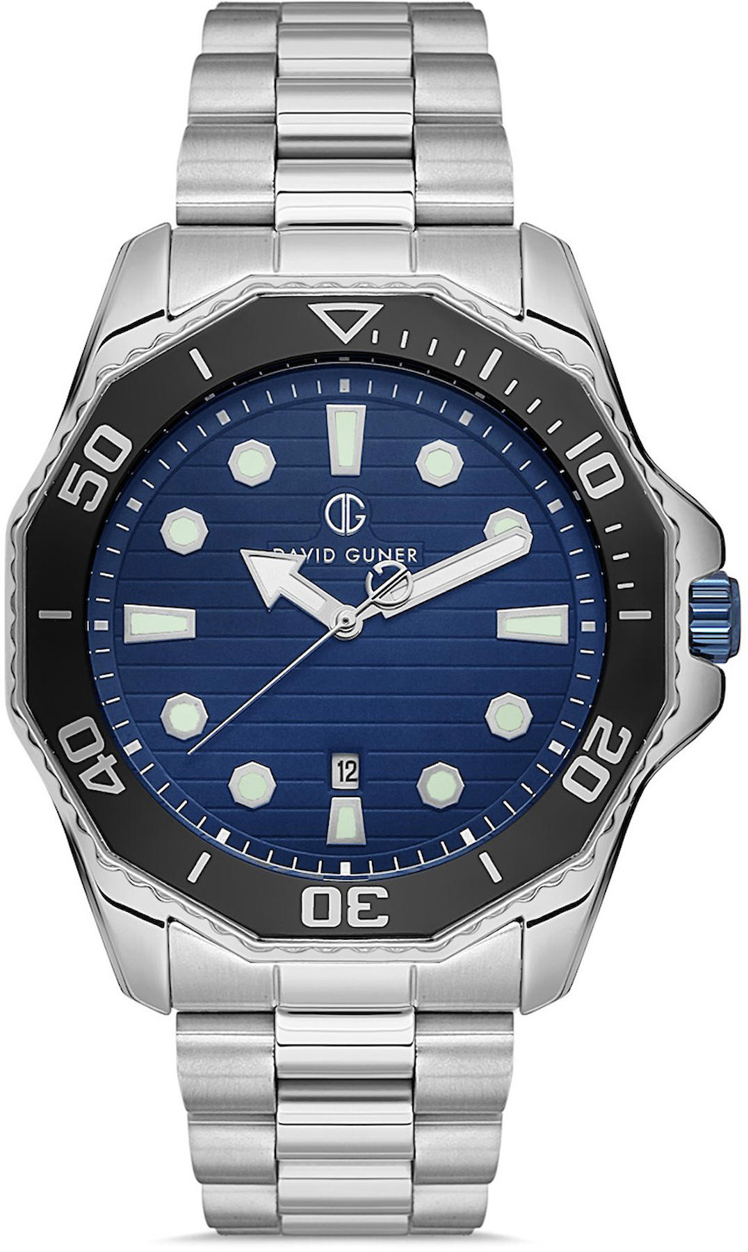 David Guner DG-8394GA-A3 Takvimli 42 mm Çelik Kordon Analog Kol Saati