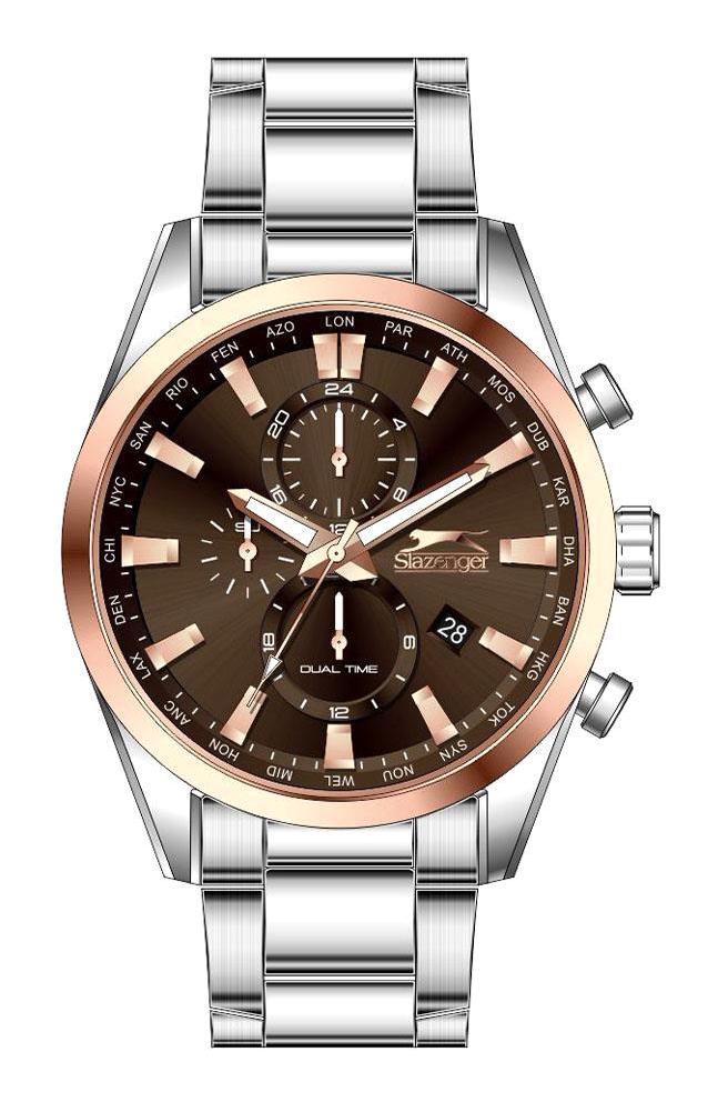 Slazenger SL.09.2058.2.05 Takvimli 44 mm Çelik Kordon Analog Erkek Kol Saati