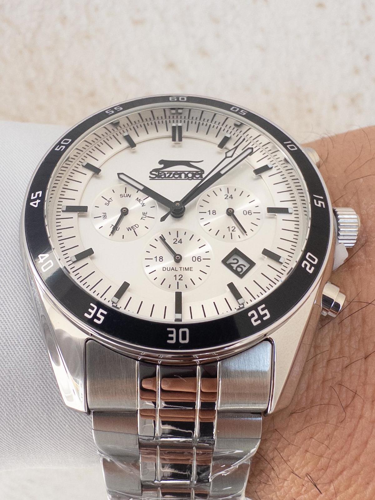 Slazenger SLR.09.2093.2.01 Takvimli 42 mm Çelik Kordon Analog Erkek Kol Saati