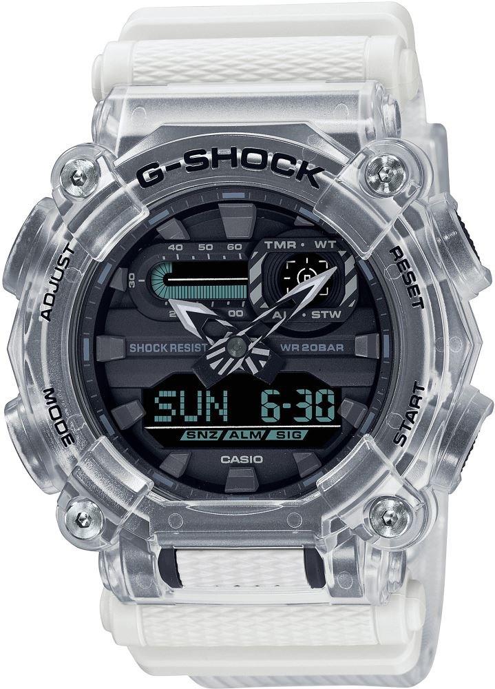 Casio GA-900SKL-7ADR Takvimli 50 mm Beyaz Silikon Kordon Analog Kol Saati