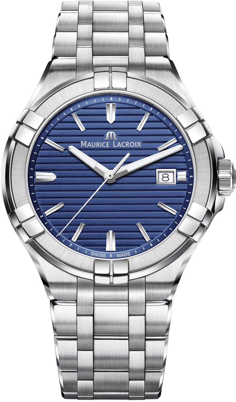 Maurice Lacroix AI1008-SS002-431-1 Takvimli 41 mm Çelik Kordon Analog Kol Saati