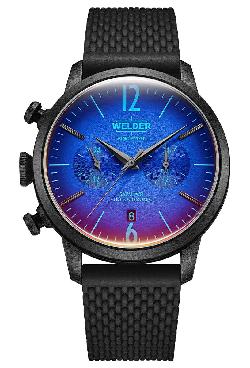 Welder Watch WWRP500 Pusulalı Takvimli 45 mm Siyah Silikon Kordon Analog Erkek Kol Saati
