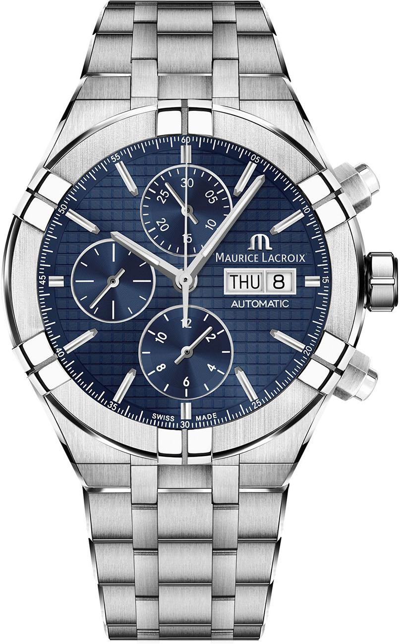 Maurice Lacroix AI6038SS002430-1 Pusulalı Takvimli 44 mm Çelik Kordon Analog Erkek Kol Saati