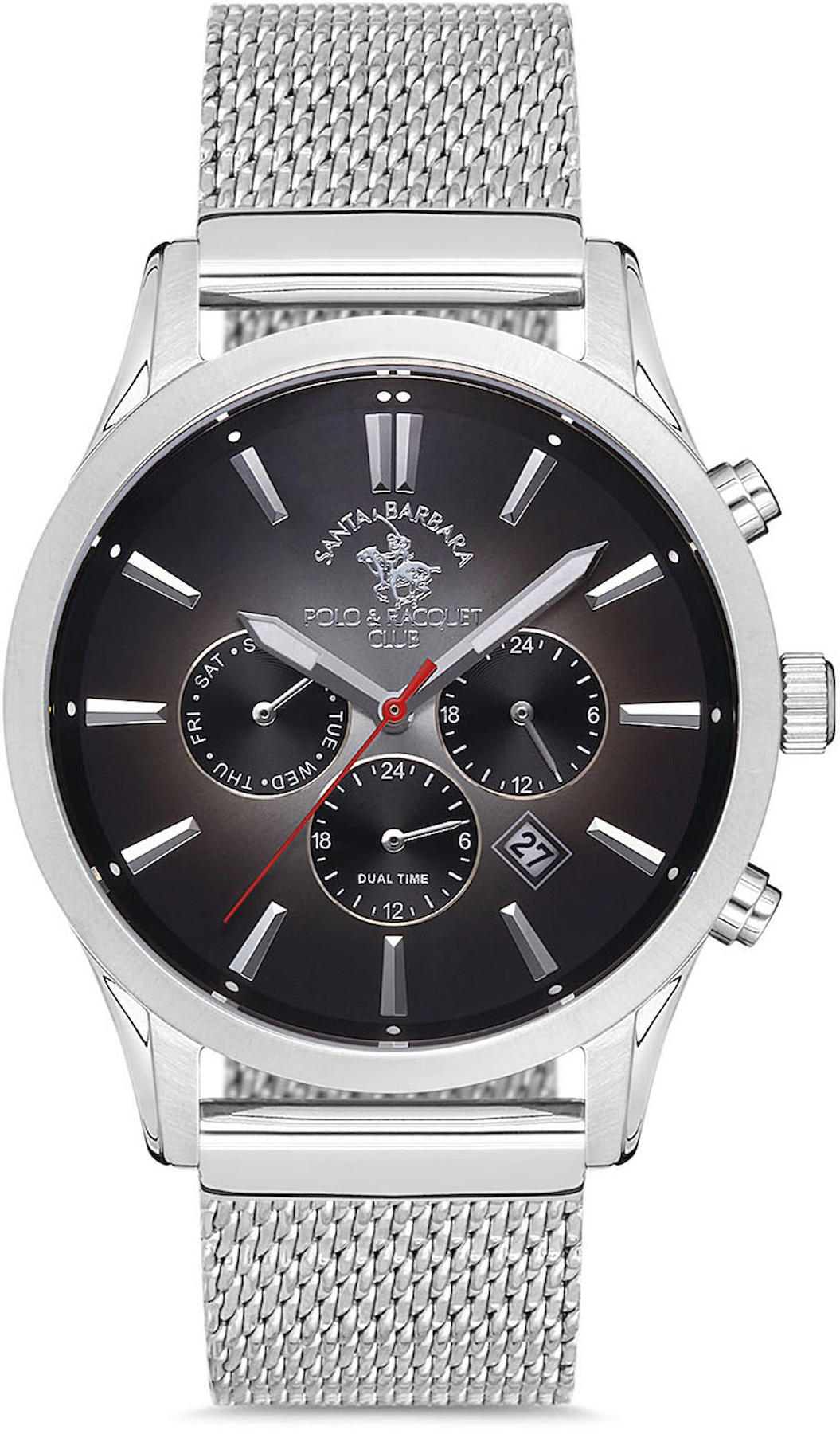 Santa Barbara Polo & Racquet Club SB.1.10146.1 Takvimli 42 mm Çelik Kordon Analog Kol Saati