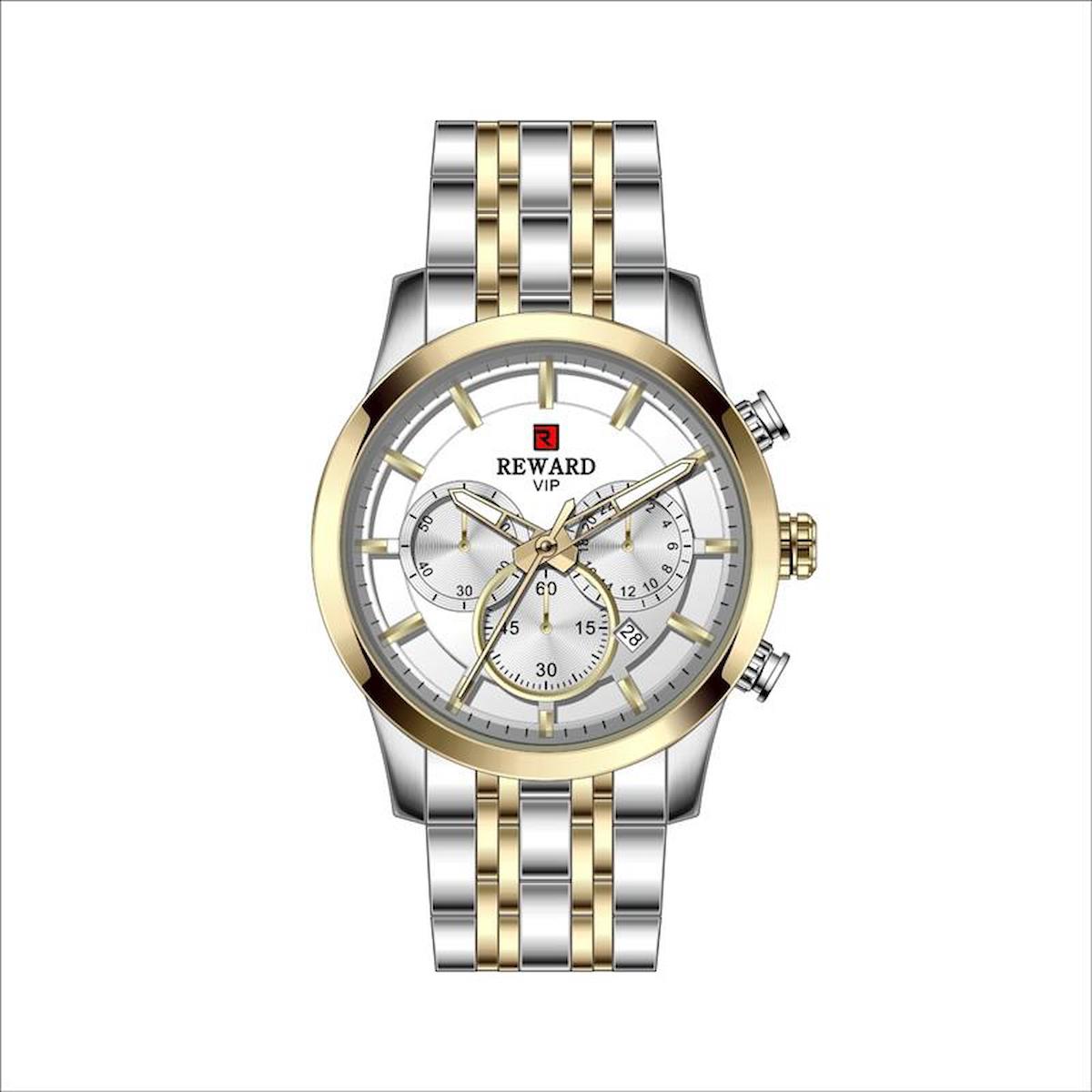 Reward A141784 Takvimli 44 mm Altın-Metal Kordon Analog Erkek Kol Saati