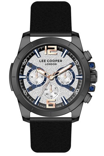 Lee Cooper LC07613.061-NM Takvimli 44 mm Siyah Deri Kordon Analog Erkek Kol Saati