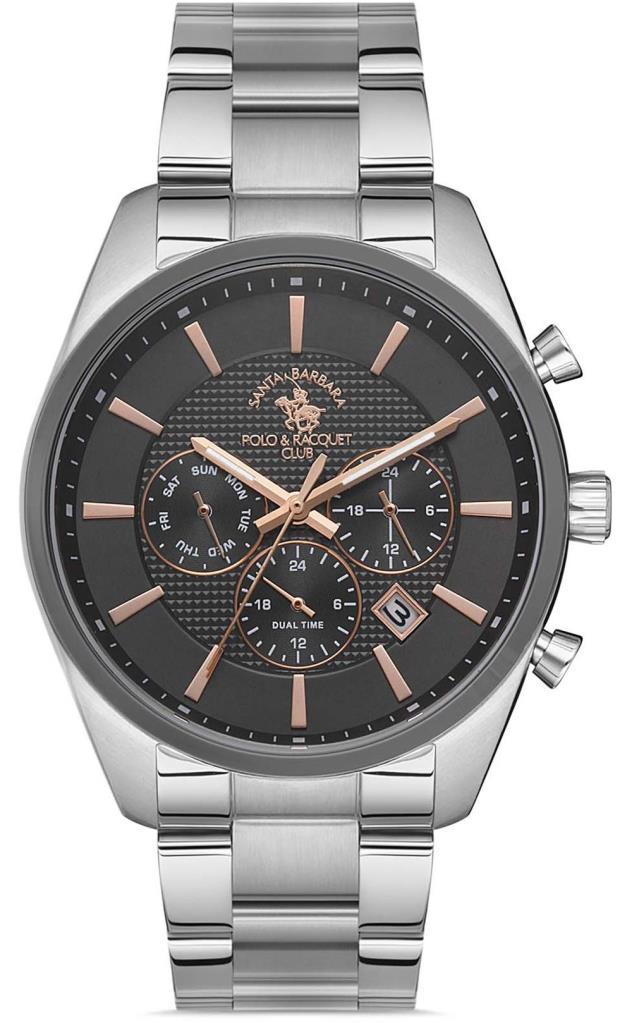 Santa Barbara Polo & Racquet Club SB.1.10366.3 Takvimli 44 mm Çelik Kordon Analog Erkek Kol Saati