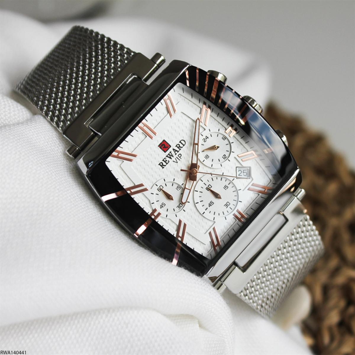 Reward RWA140441 Takvimli 39 mm Metal Kordon Analog Erkek Kol Saati