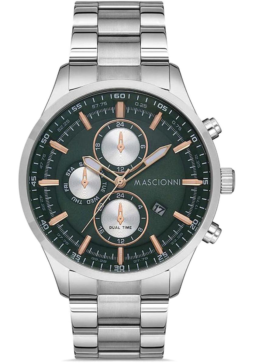 Mascionni M.1.1891.06 Takvimli 40 mm Çelik Kordon Analog Erkek Kol Saati