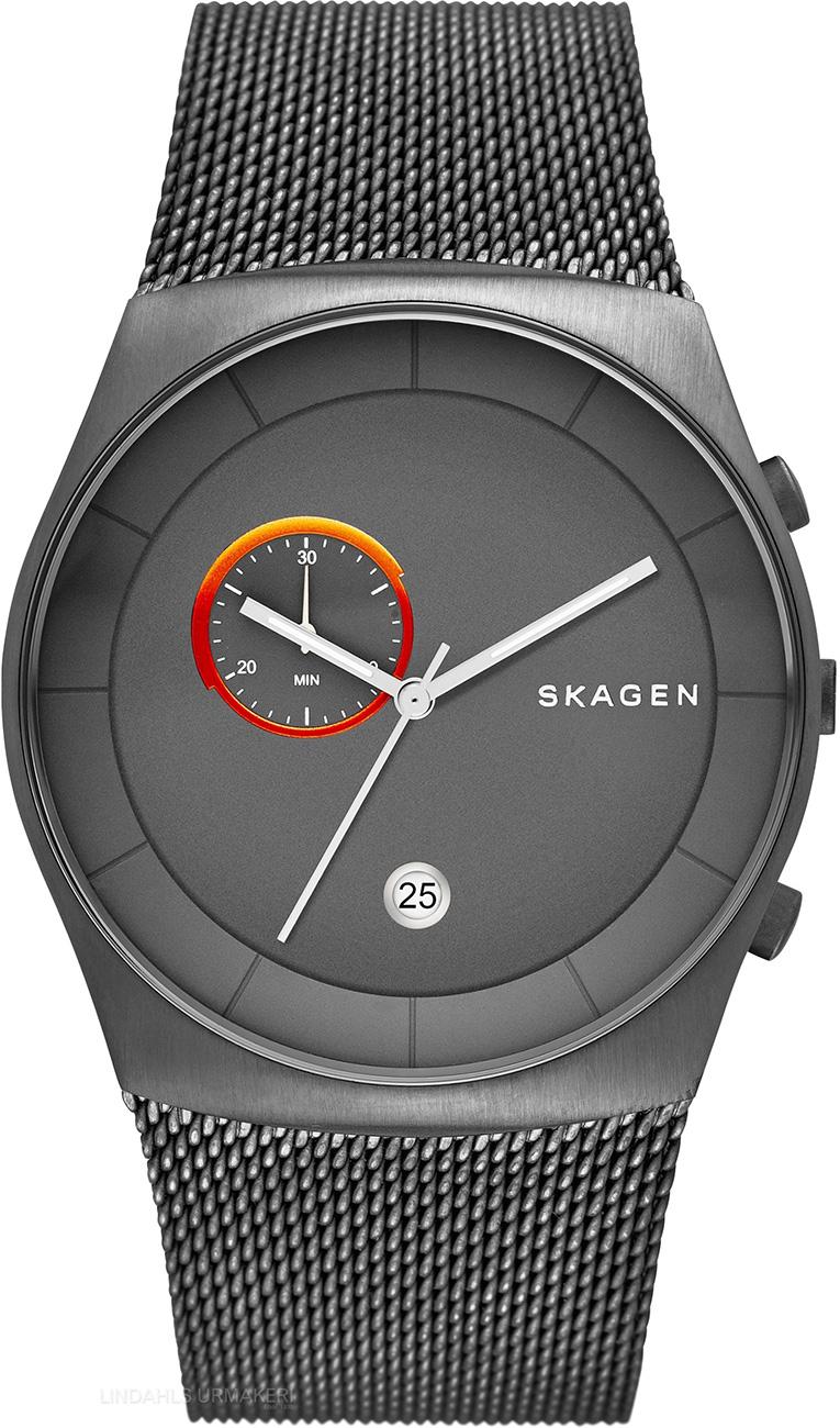 Skagen SKW6186 Takvimli 42 mm Füme Çelik Kordon Analog Kol Saati